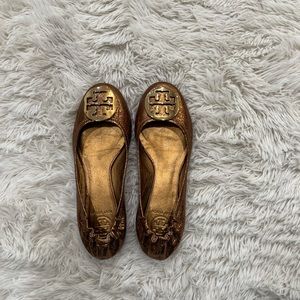 TORY BURCH leather ballet flats